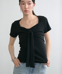 Front Tie Slim Top / フロントタイスリムトップ