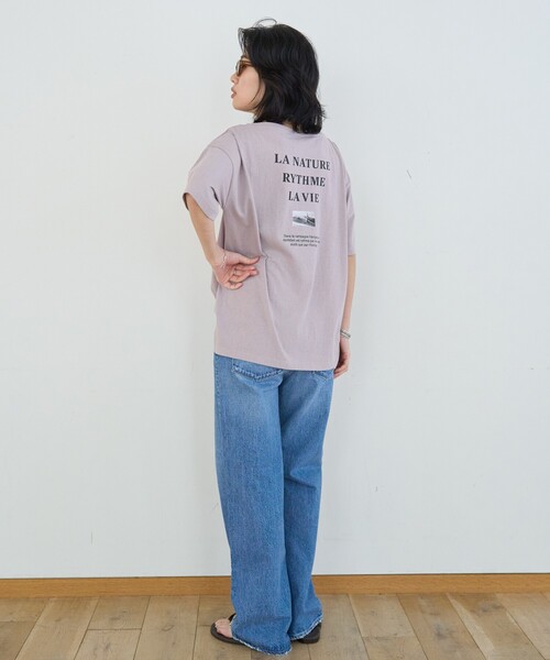 Rouge vif Anna(ルージュヴィフアンナ)の「ボートネックロゴTシャツ(Tシャツ/カットソー・レディース・チャコールグレー/ライトグレー・フリー)」の22枚目の写真