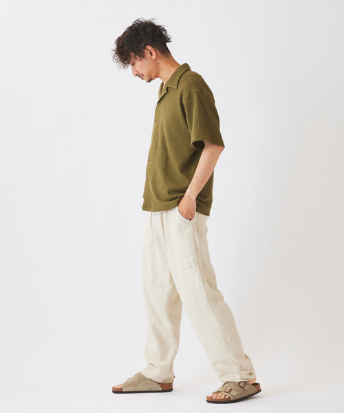 RIDING HIGH（ライディングハイ）の「RIDING HIGH / ライディングハイ 別注 サッカージャージー 半袖シャツ（シャツ/ブラウス・メンズ・カーキ/アイボリー/ブラック系その他・MEDIUM/LARGE）」の13枚目の写真