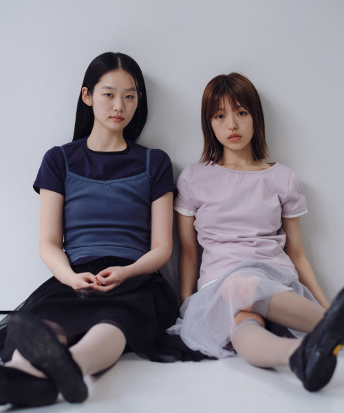 OHESHIO(オヘシオ)の「BACK BUTTON SHIRRING T-SHIRT, LAVENDER(Tシャツ/カットソー・レディース・その他・FREE)」の5枚目の写真