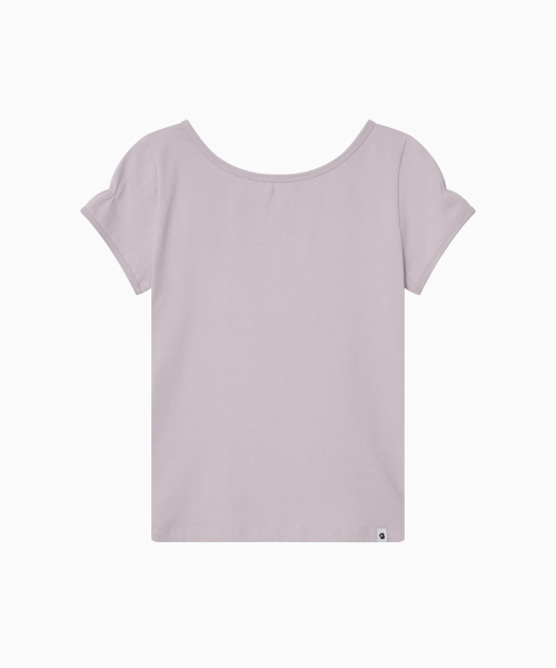 OHESHIO(オヘシオ)の「BACK BUTTON SHIRRING T-SHIRT, LAVENDER(Tシャツ/カットソー・レディース・その他・FREE)」の7枚目の写真