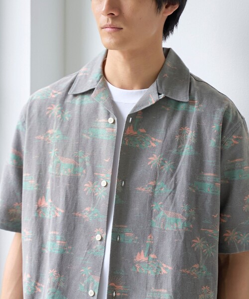 coen(コーエン)の「ヴィンテージライク総柄半袖シャツ(シャツ/ブラウス・メンズ・ブラック/ナチュラル・XL/S/L/M)」の15枚目の写真