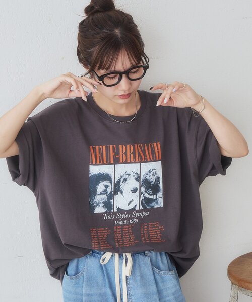 DISCOAT(ディスコート)の「【Enlude】アソートアニマルボックスフォトTシャツ《ユニセックス》(Tシャツ/カットソー・レディース・ブラウン/ホワイト/チャコールグレー・SMALL/MEDIUM)」の3枚目の写真