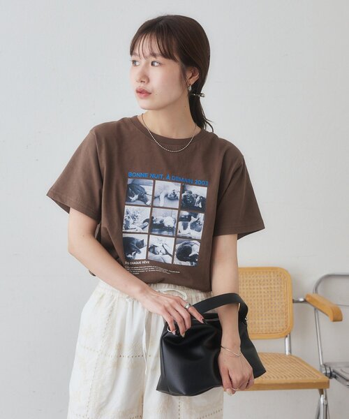 DISCOAT(ディスコート)の「【Enlude】アソートアニマルボックスフォトTシャツ《ユニセックス》(Tシャツ/カットソー・レディース・ブラウン/ホワイト/チャコールグレー・SMALL/MEDIUM)」の4枚目の写真