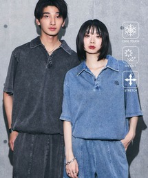 PBLIM（ページボーイリム）の「《UNISEX/まるでデニム見え/紫外線カット/接触冷感》マルデニポロ（ポロシャツ）」