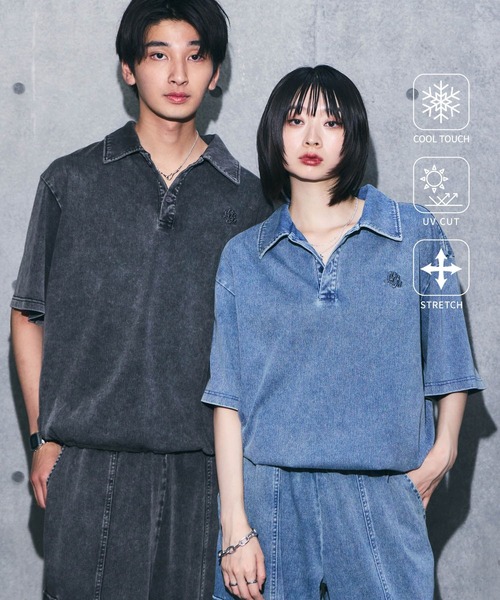 UNISEX/まるでデニム見え/紫外線カット/接触冷感》マルデニポロ