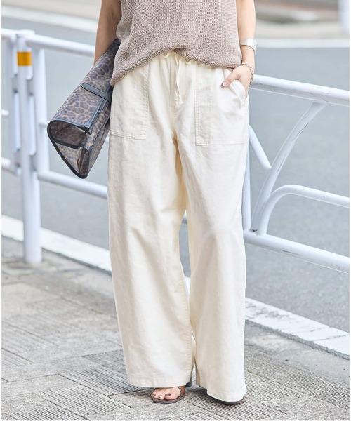 JOURNAL STANDARD(ジャーナルスタンダード)の「《追加2》コットンリネン EASY Utility パンツ(その他パンツ・レディース・カーキ/ピンク/ホワイト・38/36)」の18枚目の写真
