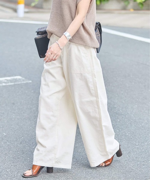 JOURNAL STANDARD(ジャーナルスタンダード)の「《追加2》コットンリネン EASY Utility パンツ(その他パンツ・レディース・カーキ/ピンク/ホワイト・38/36)」の4枚目の写真