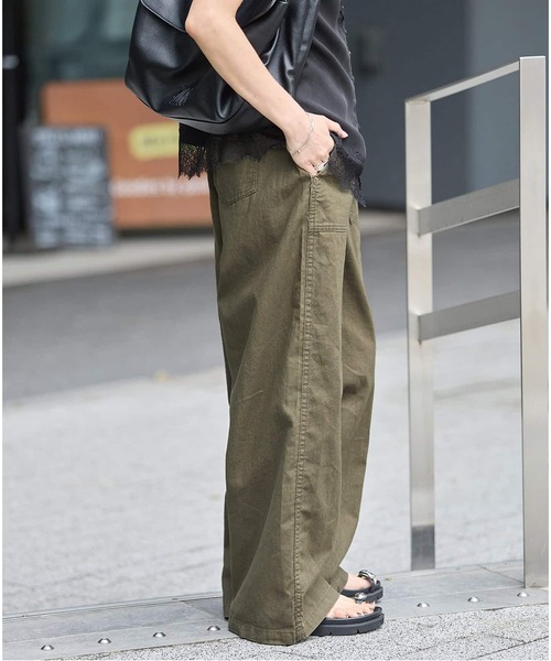 JOURNAL STANDARD(ジャーナルスタンダード)の「《追加2》コットンリネン EASY Utility パンツ(その他パンツ・レディース・カーキ/ピンク/ホワイト・38/36)」の10枚目の写真