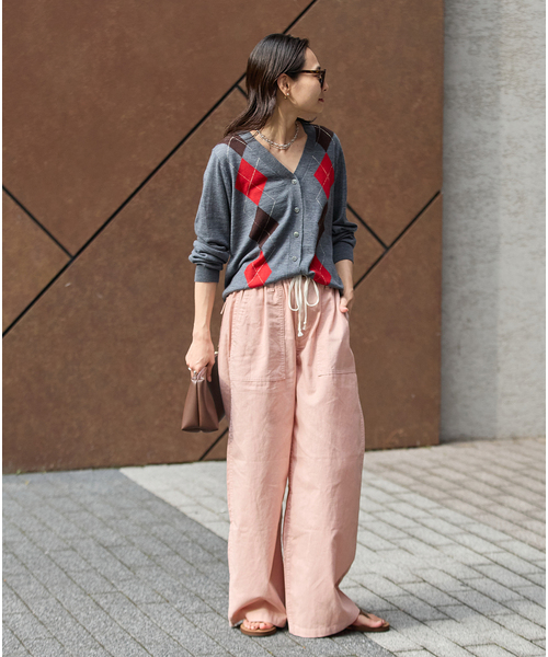JOURNAL STANDARD(ジャーナルスタンダード)の「《追加2》コットンリネン EASY Utility パンツ(その他パンツ・レディース・カーキ/ピンク/ホワイト・38/36)」の12枚目の写真