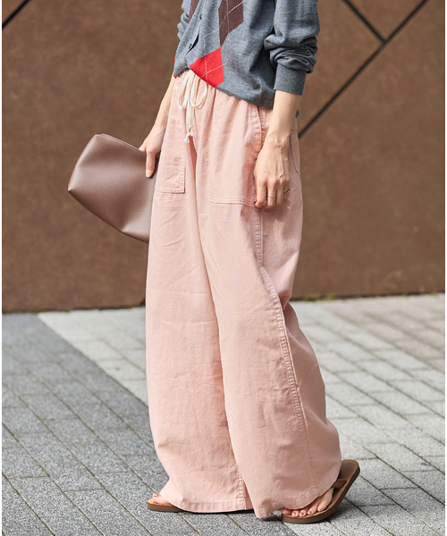 JOURNAL STANDARD(ジャーナルスタンダード)の「《追加2》コットンリネン EASY Utility パンツ(その他パンツ・レディース・カーキ/ピンク/ホワイト・38/36)」の21枚目の写真