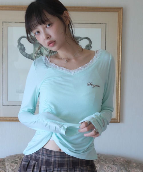 トップス smyeon Gather detail longsleeve tee トップス smyeon Gather detail longsleeve tee Gather detail