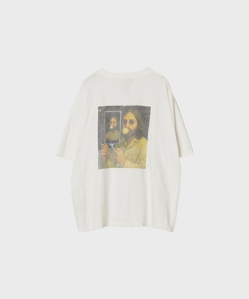 REMI RELIEF（レミレリーフ）の「REMI RELIEF/ HARD SP加工20/-天竺BIGサイズT(Self shot L) /RN30389157 秋服 冬服（Tシャツ/カットソー・メンズ・オフホワイト・L/M）」の2枚目の写真