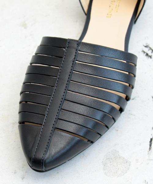 BEAUTY&YOUTH UNITED ARROWS（ビューティーアンドユースユナイテッドアローズ）の「BY∵ グラディエーターフラットパンプス ◆（パンプス・レディース・ブラウン/ホワイト/ネイビー・37h/36h/38/37/36）」の14枚目の写真