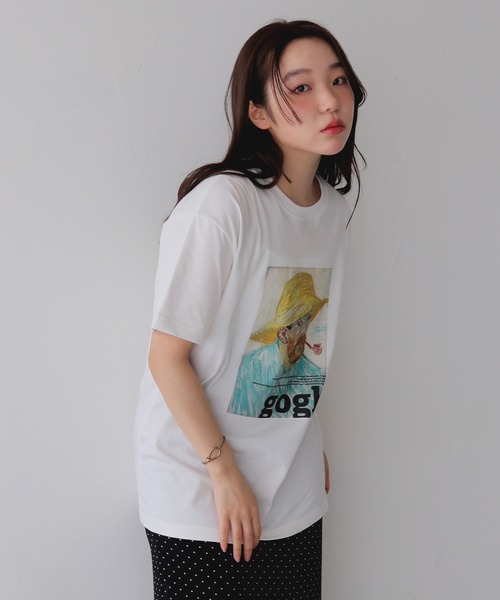 cheriella(シェリエラ)の「【cheriella】ゴッホグラフィックTシャツ GOGH GRAPHIC T-SHIRT(Tシャツ/カットソー・レディース・ブラック/チャコールグレー/オフホワイト・S/M/L)」の13枚目の写真