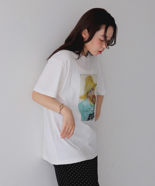 cheriella(シェリエラ)の「【cheriella】ゴッホグラフィックTシャツ GOGH GRAPHIC T-SHIRT(Tシャツ/カットソー・レディース・ブラック/チャコールグレー/オフホワイト・S/M/L)」の19枚目の写真
