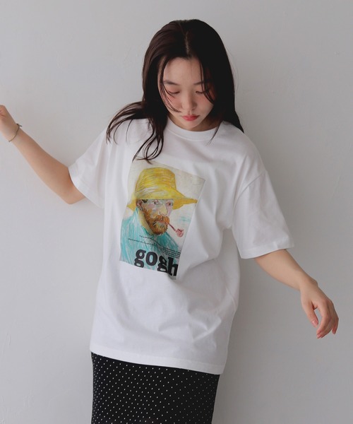 cheriella(シェリエラ)の「【cheriella】ゴッホグラフィックTシャツ GOGH GRAPHIC T-SHIRT(Tシャツ/カットソー・レディース・ブラック/チャコールグレー/オフホワイト・S/M/L)」の18枚目の写真