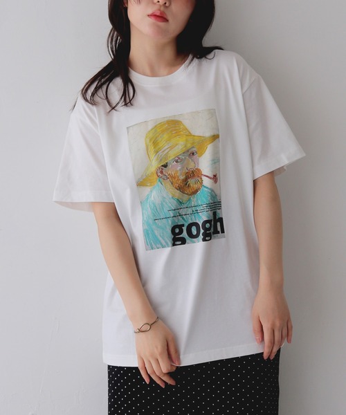 cheriella(シェリエラ)の「【cheriella】ゴッホグラフィックTシャツ GOGH GRAPHIC T-SHIRT(Tシャツ/カットソー・レディース・ブラック/チャコールグレー/オフホワイト・S/M/L)」の17枚目の写真