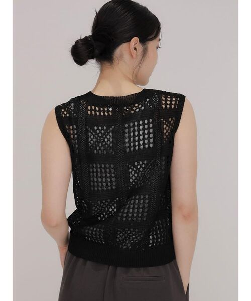 FIKA.（フィーカ）の「Crochet sleeveless knit（ニット/セーター・レディース・アイボリー/ブラック/ブラウン・MEDIUM）」の22枚目の写真