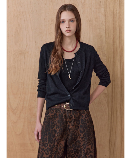 MAXZA（マージャコレクション）の「グリッターミックスニットカーディガン&スリーブレスセット（カーディガン/ボレロ・レディース・ブラック/グレー/ワイン・FREE）」の7枚目の写真