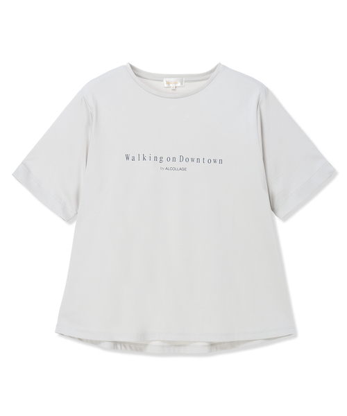 A/C DESIGN BY ALPHA CUBIC(エーシーデザインバイアルファキュービック)の「【ALCOLLAGEプリント】ラウンドヘムプリントTシャツ【すごツヤ・UVカット・接触冷感】(Tシャツ/カットソー・レディース・ライトグレー/ブラック/オフホワイト・LL/3L/M/L)」の21枚目の写真