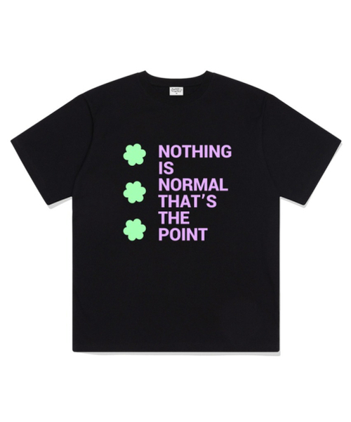 THEMORFHOUSE(ザモーフハウス)の「ナッシングノーマル オーバーサイズ 半袖Tシャツ ブラック(Tシャツ/カットソー・レディース・その他・SMALL/MEDIUM/LARGE)」の1枚目の写真