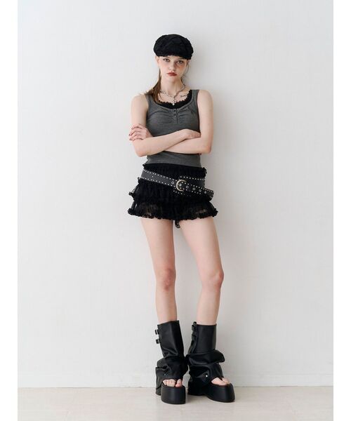 jouetie(ジュエティ)の「ヘンリーネックタンクトップ(タンクトップ・レディース・グレー・FREE)」の17枚目の写真
