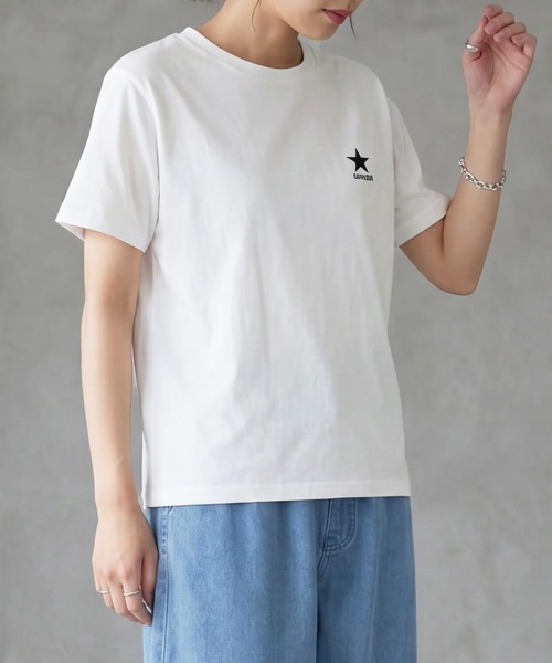 SELECT LEVERY(セレクトリベリー)の「星ワンポイント刺繍ロゴTシャツ(Tシャツ/カットソー・レディース・ブラック/オフホワイト・FREE)」の21枚目の写真