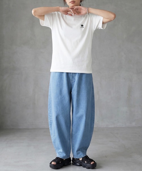 SELECT LEVERY(セレクトリベリー)の「星ワンポイント刺繍ロゴTシャツ(Tシャツ/カットソー・レディース・ブラック/オフホワイト・FREE)」の19枚目の写真