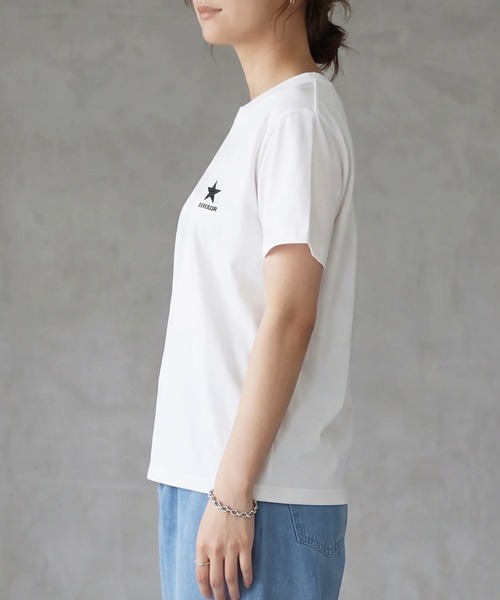 SELECT LEVERY(セレクトリベリー)の「星ワンポイント刺繍ロゴTシャツ(Tシャツ/カットソー・レディース・ブラック/オフホワイト・FREE)」の18枚目の写真