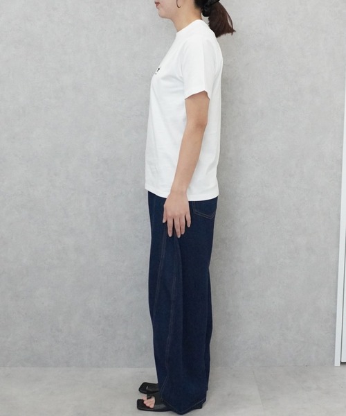 SELECT LEVERY(セレクトリベリー)の「星ワンポイント刺繍ロゴTシャツ(Tシャツ/カットソー・レディース・ブラック/オフホワイト・FREE)」の8枚目の写真