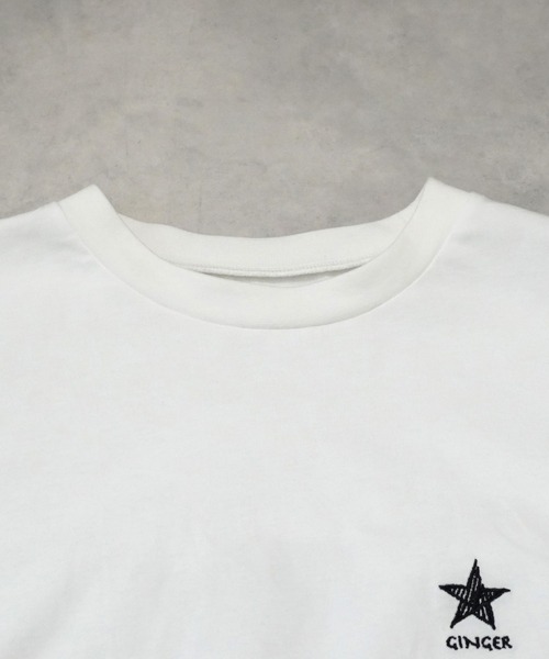 SELECT LEVERY(セレクトリベリー)の「星ワンポイント刺繍ロゴTシャツ(Tシャツ/カットソー・レディース・ブラック/オフホワイト・FREE)」の5枚目の写真