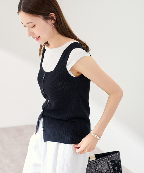 FRAMeWORK(フレームワーク)の「HOWIECLOTHING×FRAMeWORK 2WAYニット(ニット/セーター・レディース・ブラック/ボルドー・FREE)」の20枚目の写真