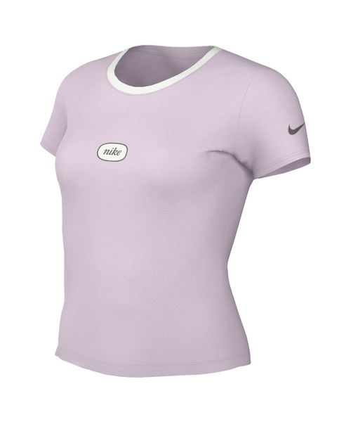 NIKE（ナイキ）の「NIKE/ナイキ WS NSW MD CRP VGPX（Tシャツ/カットソー・レディース・チャコールグレー/ピンク・L/M/XL/S）」の2枚目の写真