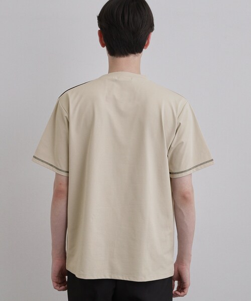 tk.TAKEO KIKUCHI（ティーケータケオキクチ）の「異素材ブロック切替Tシャツ（Tシャツ/カットソー・メンズ・ベージュ系その他7/ホワイト系5/ブラック系4・02/03/04）」の19枚目の写真