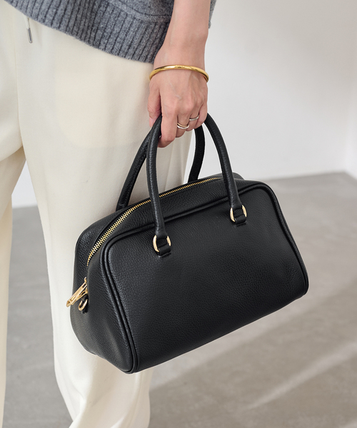 FRAMeWORK(フレームワーク)の「AULENTTI/オウレンティ BOSTON BAG(ボストンバッグ・レディース・ブラウン/ブラック・FREE)」の5枚目の写真