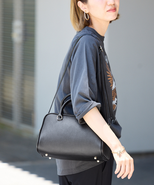 FRAMeWORK(フレームワーク)の「AULENTTI/オウレンティ BOSTON BAG(ボストンバッグ・レディース・ブラウン/ブラック・FREE)」の12枚目の写真