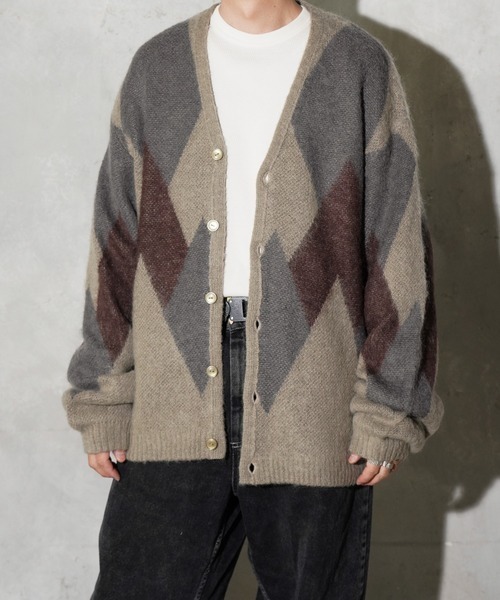 TOWNCRAFT(タウンクラフト)の「TOWNCRAFT / タウンクラフト VINTAGE MOHAIR CARDIGAN ヴィンテージ モヘア カーディガン(カーディガン/ボレロ・メンズ・その他1/グレー/ブラウン/ブラック・LARGE/MEDIUM)」の18枚目の写真