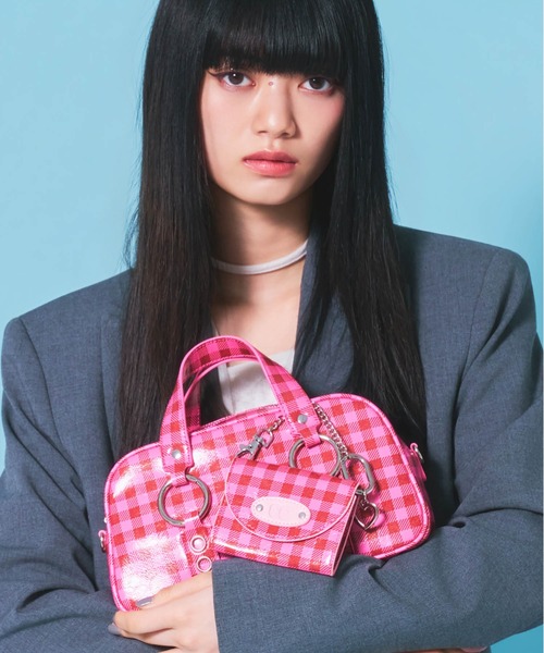 Casselini(キャセリーニ)の「Casselini(キャセリーニ)リングミニボストン(ボストンバッグ・レディース・ピンク/ブルー/ブラック/ホワイト・FREE)」の12枚目の写真
