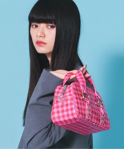 Casselini(キャセリーニ)の「Casselini(キャセリーニ)リングミニボストン(ボストンバッグ・レディース・ピンク/ブルー/ブラック/ホワイト・FREE)」の15枚目の写真