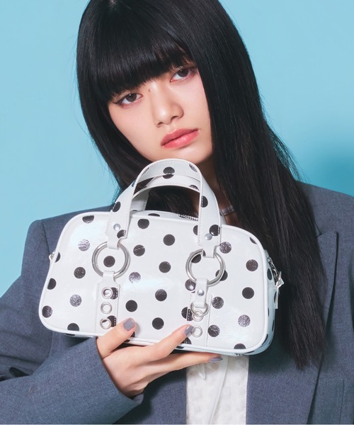 Casselini(キャセリーニ)の「Casselini(キャセリーニ)リングミニボストン(ボストンバッグ・レディース・ピンク/ブルー/ブラック/ホワイト・FREE)」の5枚目の写真