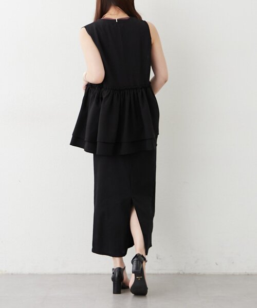 continuer de NICE CLAUP（コンティニューデナイスクラップ）の「【カップ付き♪】配色ヘンリータンクワンピ（ワンピース・レディース・カーキ/ブラウン/ブラック・FREE）」の6枚目の写真