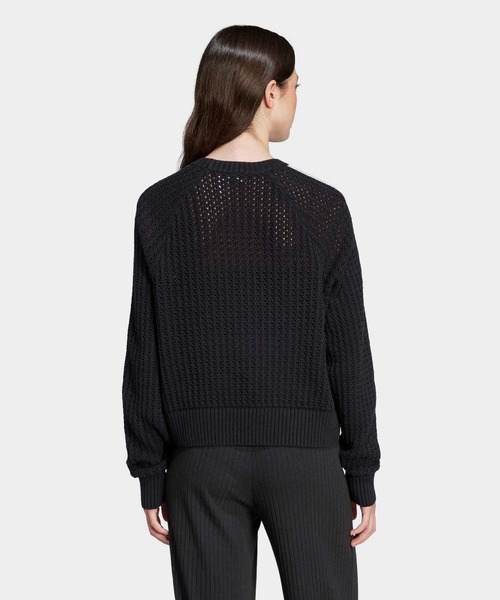 adidas(アディダス)の「アディカラー ニット クルーネックセーター / アディダスオリジナルス adidas Originals(スウェット・レディース・ブラック・XX-LARGE/3XL/LARGE/MEDIUM/SMALL/X-LARGE/X-SMALL)」の2枚目の写真