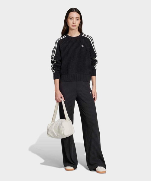 adidas(アディダス)の「アディカラー ニット クルーネックセーター / アディダスオリジナルス adidas Originals(スウェット・レディース・ブラック・XX-LARGE/3XL/LARGE/MEDIUM/SMALL/X-LARGE/X-SMALL)」の5枚目の写真