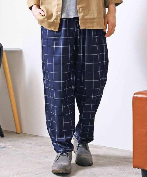 TopIsm(トップイズム)の「接触冷感総柄無地ワイドパンツ(その他パンツ・メンズ・ブラック/チャコールグレー/ストライプ/ネイビー/ネイビー系/その他・XXL/L/M/XL)」の4枚目の写真