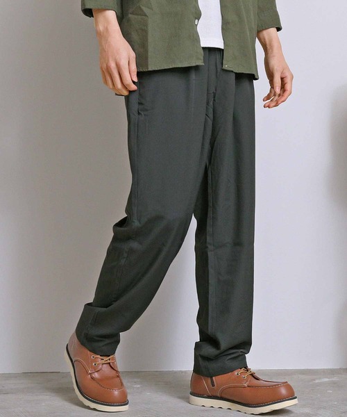 TopIsm(トップイズム)の「接触冷感総柄無地ワイドパンツ(その他パンツ・メンズ・ブラック/チャコールグレー/ストライプ/ネイビー/ネイビー系/その他・XXL/L/M/XL)」の2枚目の写真