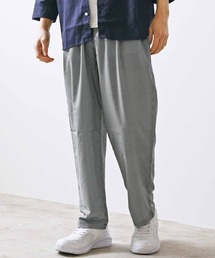 接触冷感総柄無地ワイドパンツ