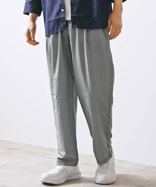 TopIsm(トップイズム)の「接触冷感総柄無地ワイドパンツ(その他パンツ・メンズ・ブラック/チャコールグレー/ストライプ/ネイビー/ネイビー系/その他・XXL/L/M/XL)」の5枚目の写真