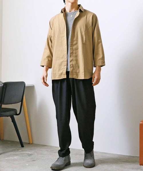 TopIsm(トップイズム)の「接触冷感総柄無地ワイドパンツ(その他パンツ・メンズ・ブラック/チャコールグレー/ストライプ/ネイビー/ネイビー系/その他・XXL/L/M/XL)」の7枚目の写真