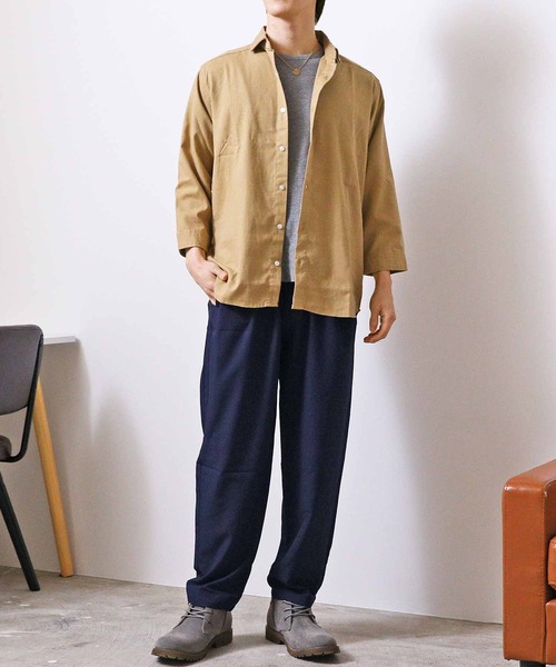 TopIsm(トップイズム)の「接触冷感総柄無地ワイドパンツ(その他パンツ・メンズ・ブラック/チャコールグレー/ストライプ/ネイビー/ネイビー系/その他・XXL/L/M/XL)」の9枚目の写真